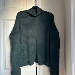 Express Green Turtleneck Knit Sweater Size M